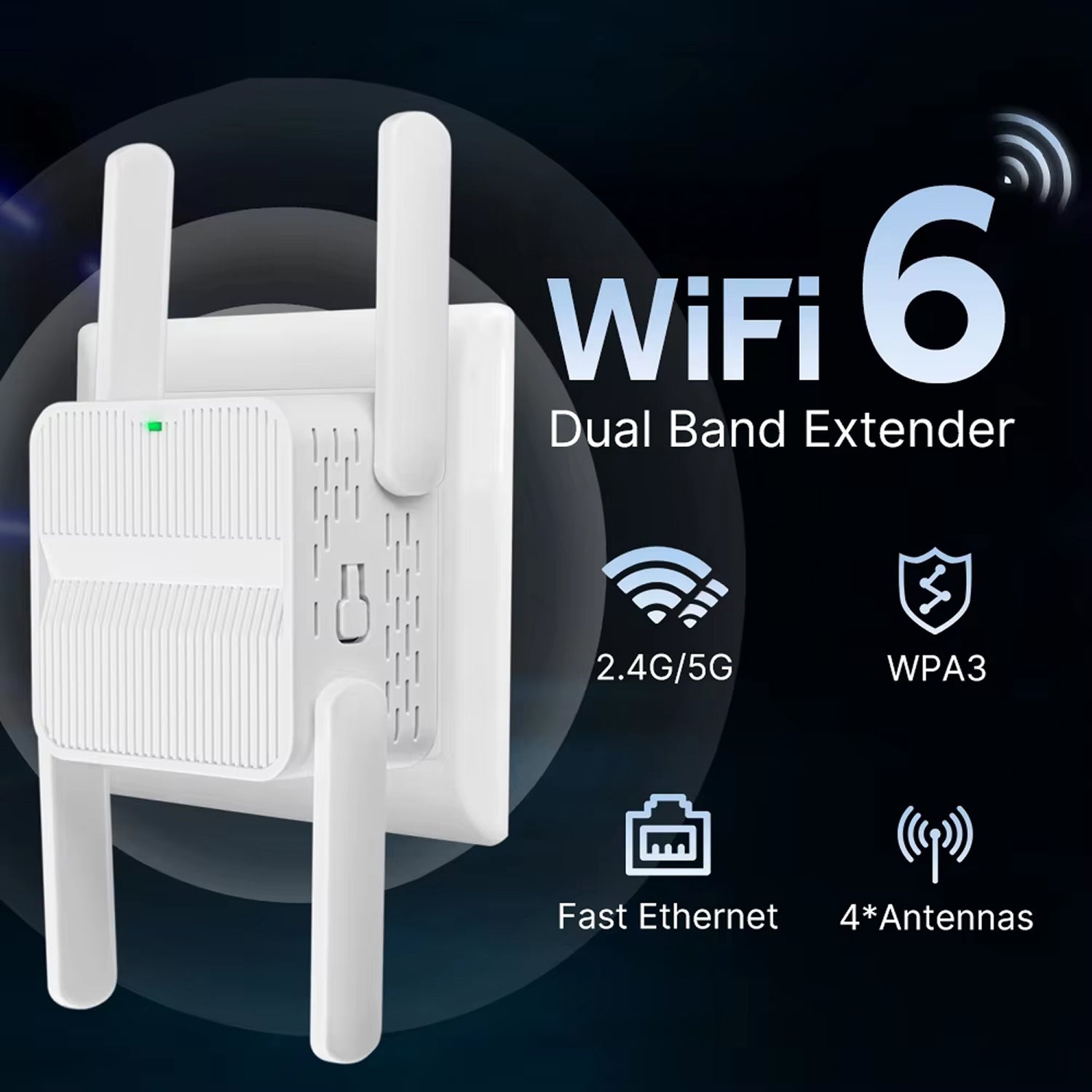 NexEvilon 1500Mbps High Speed Wifi Booster Extender