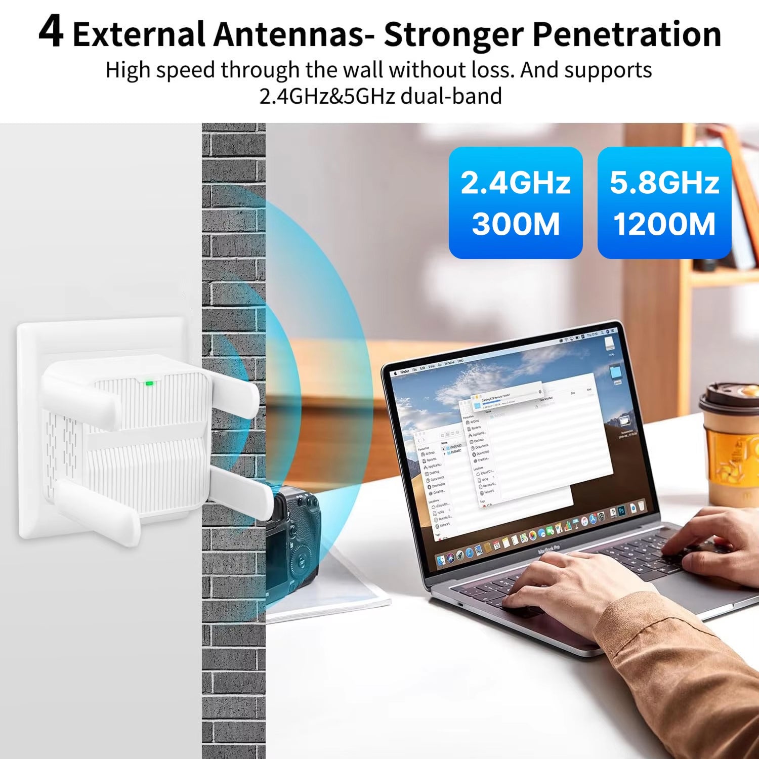 NexEvilon 1500Mbps High Speed Wifi Booster Extender