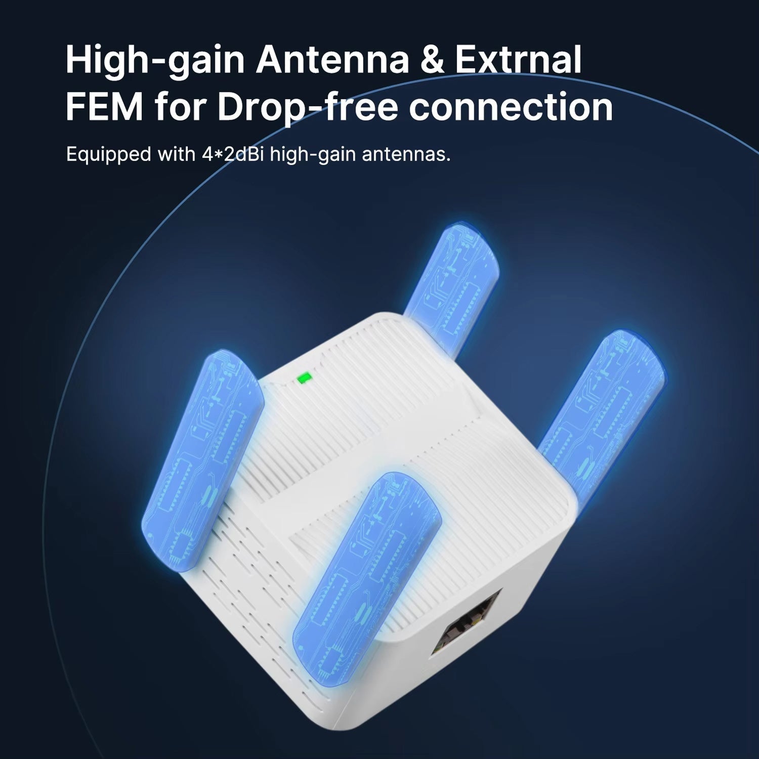 NexEvilon 1500Mbps High Speed Wifi Booster Extender