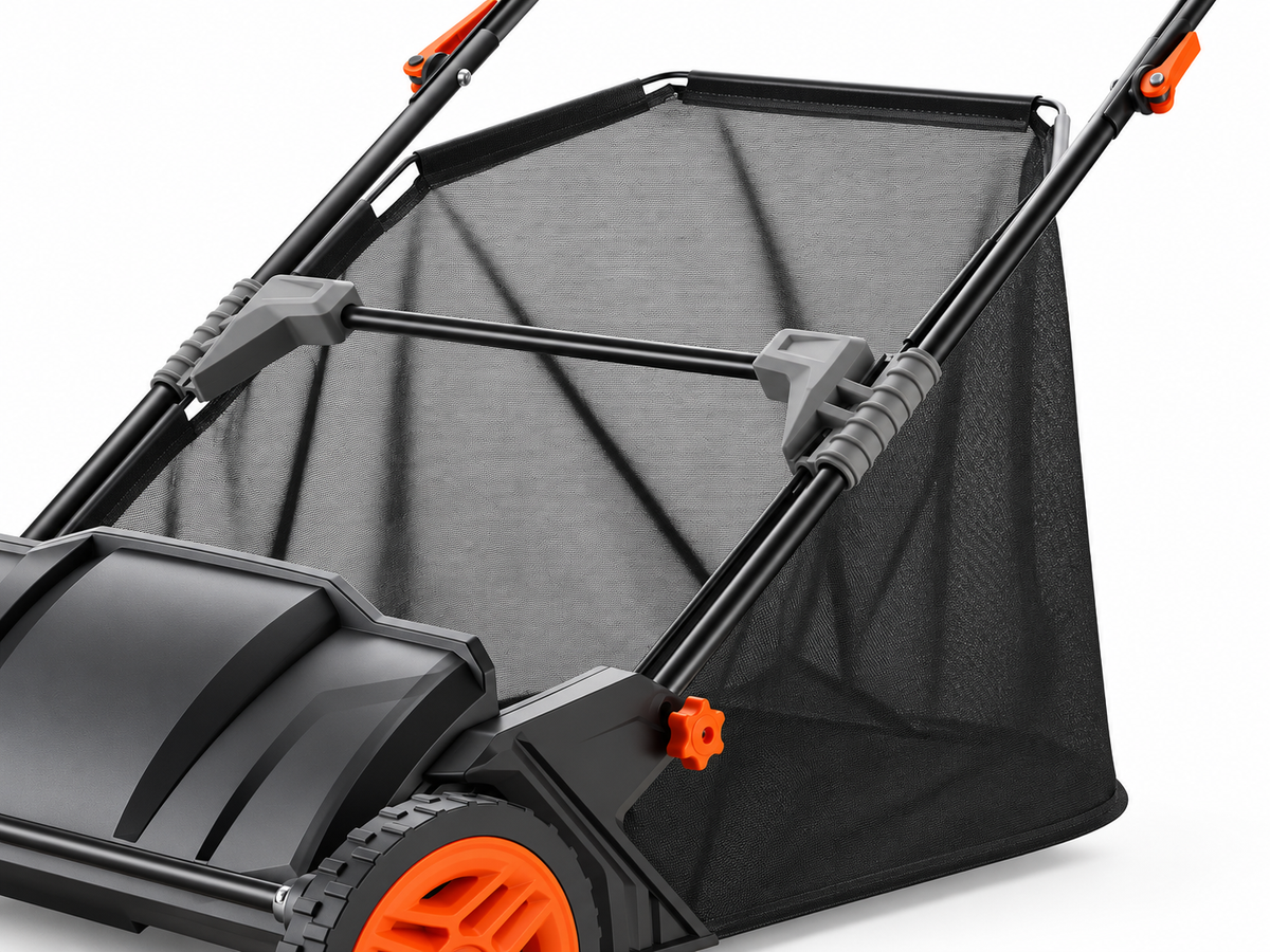Yardsyer 21-Inch Manual Push Lawn Sweeper for Leaves & Grass