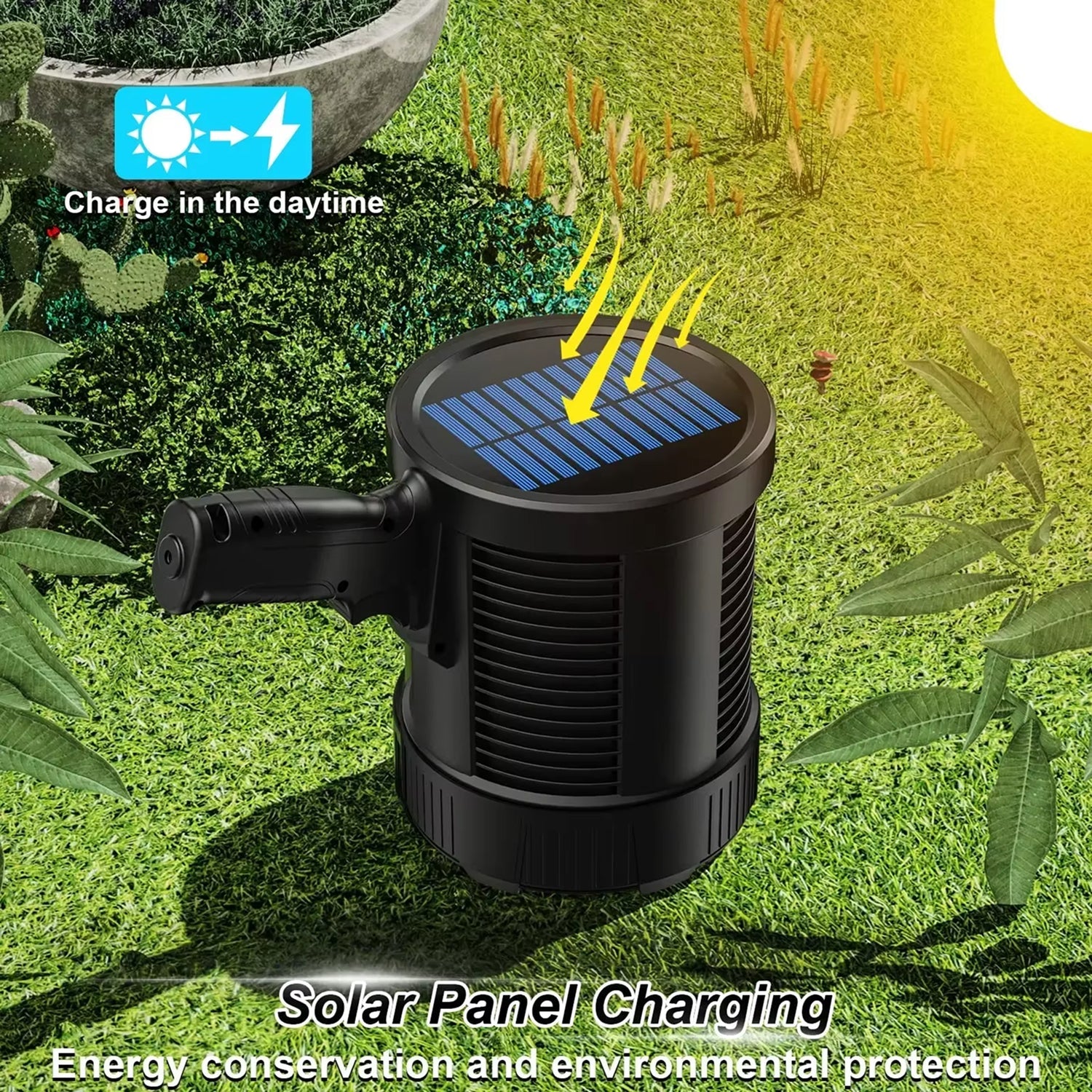 NovyLuxi 3000 Lumen Solar Rechargeable Spotlight