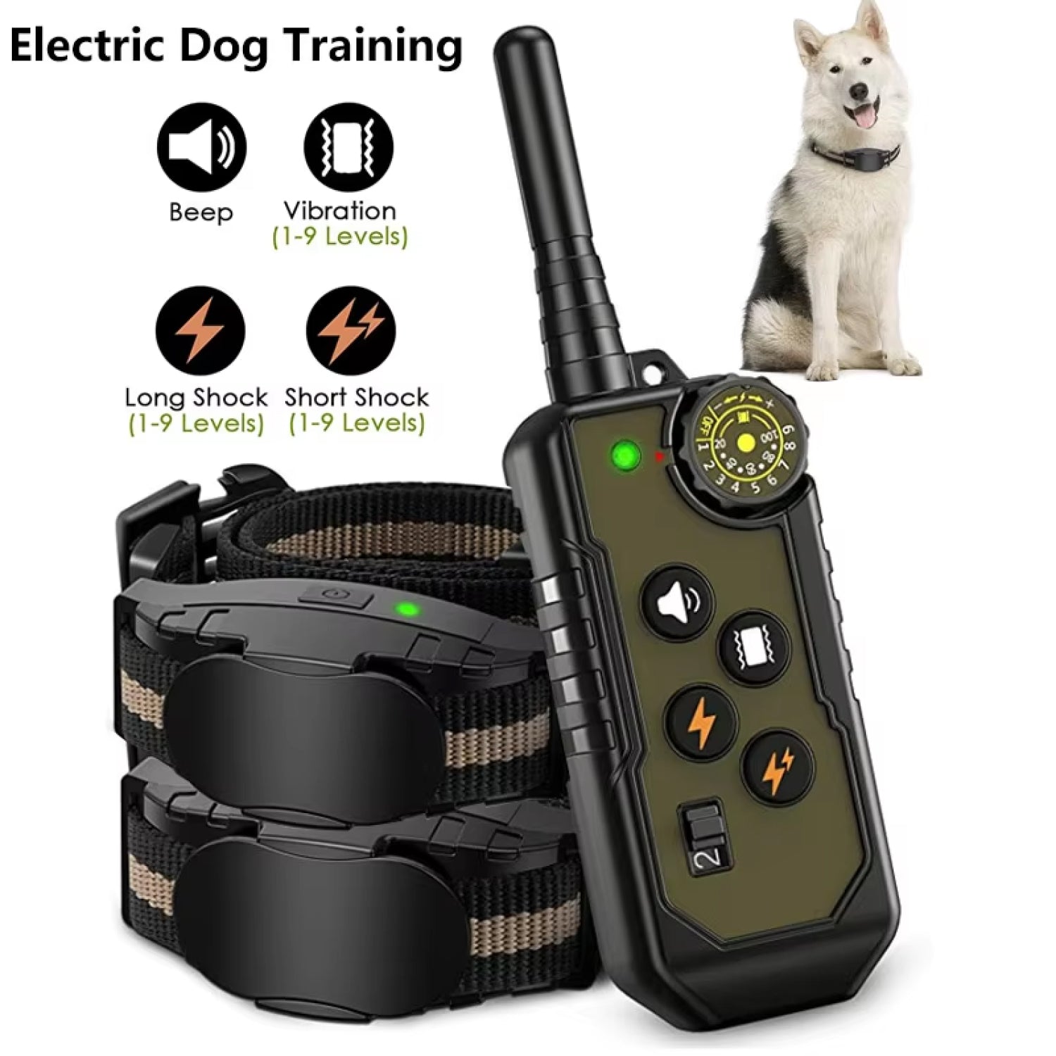 ObeTrainy Professional 1000ft IP67 Waterproof Dog Training Collar