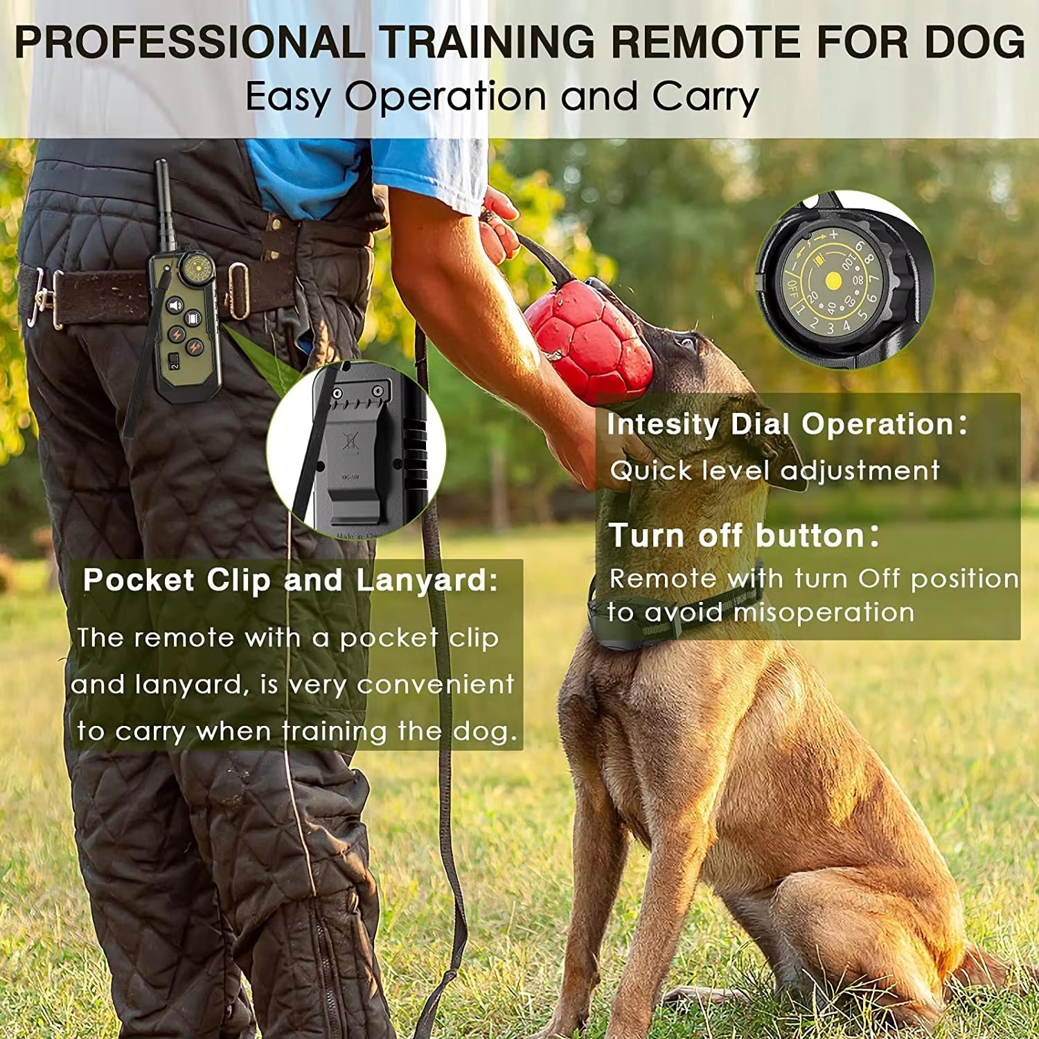 ObeTrainy Professional 1000ft IP67 Waterproof Dog Training Collar