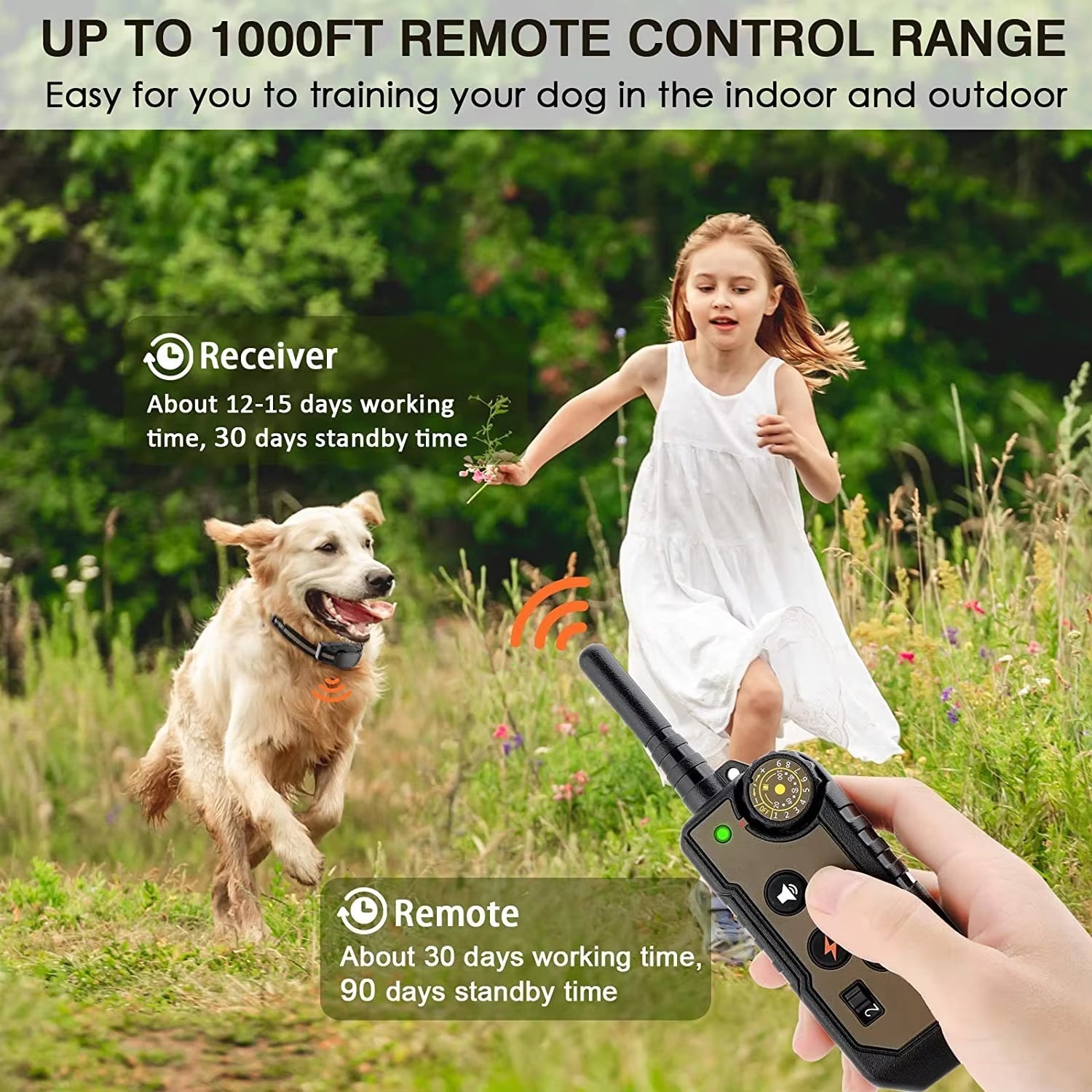 ObeTrainy Professional 1000ft IP67 Waterproof Dog Training Collar