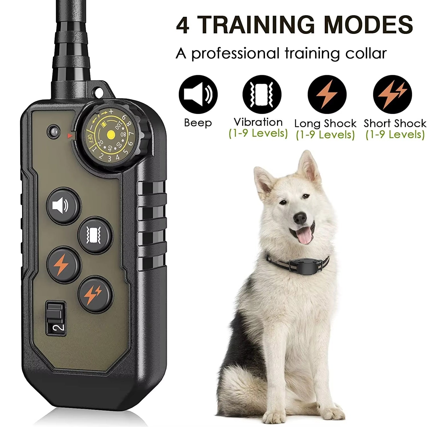ObeTrainy Professional 1000ft IP67 Waterproof Dog Training Collar