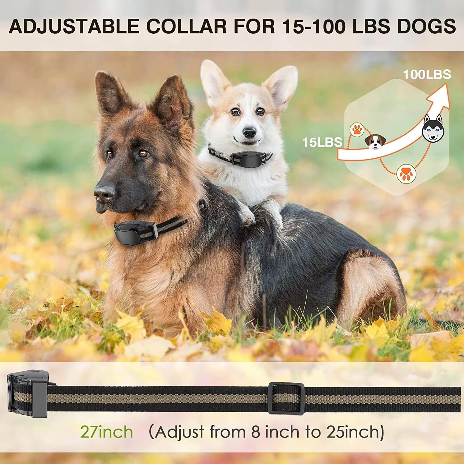 ObeTrainy Professional 1000ft IP67 Waterproof Dog Training Collar
