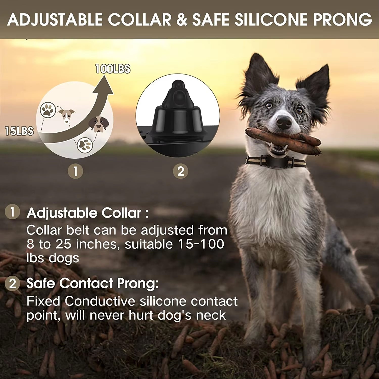 ObeTrainy Professional 1000ft IP67 Waterproof Dog Training Collar