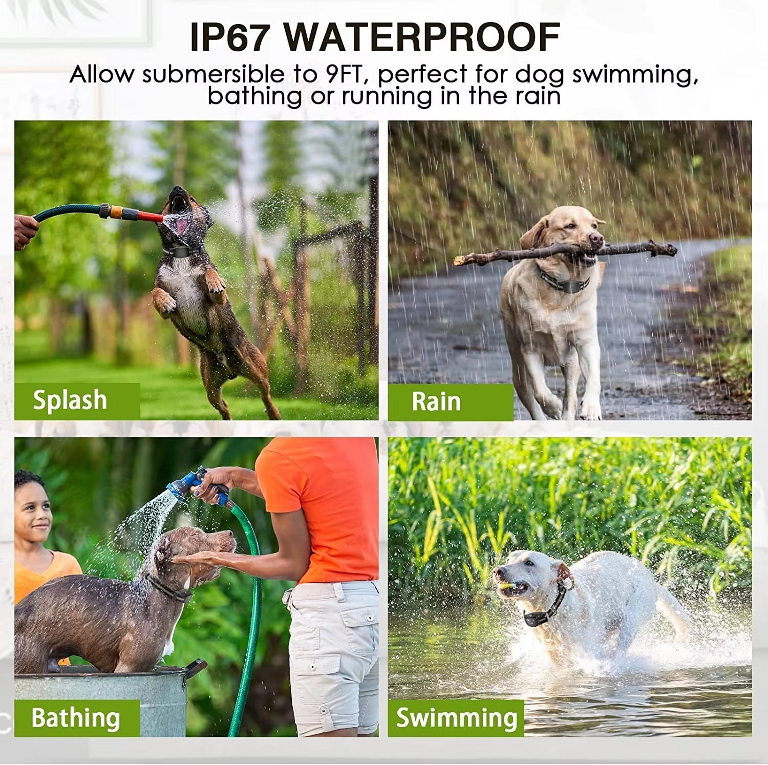 ObeTrainy Professional 1000ft IP67 Waterproof Dog Training Collar