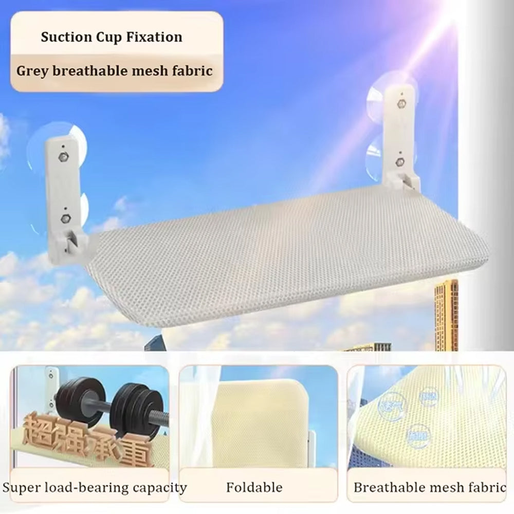 PetRylax Foldable Cat Window Perch 15kg Capacity