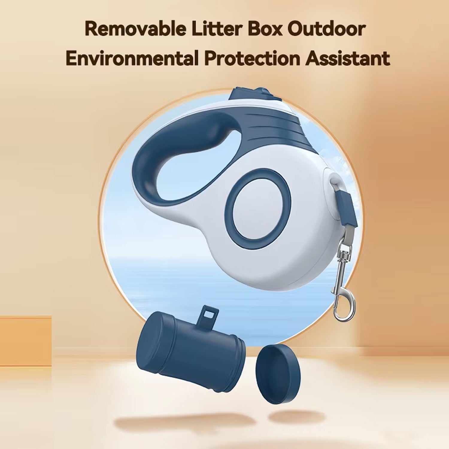 PettyLix Pro Retractable Dog Leash with Waste Compartment