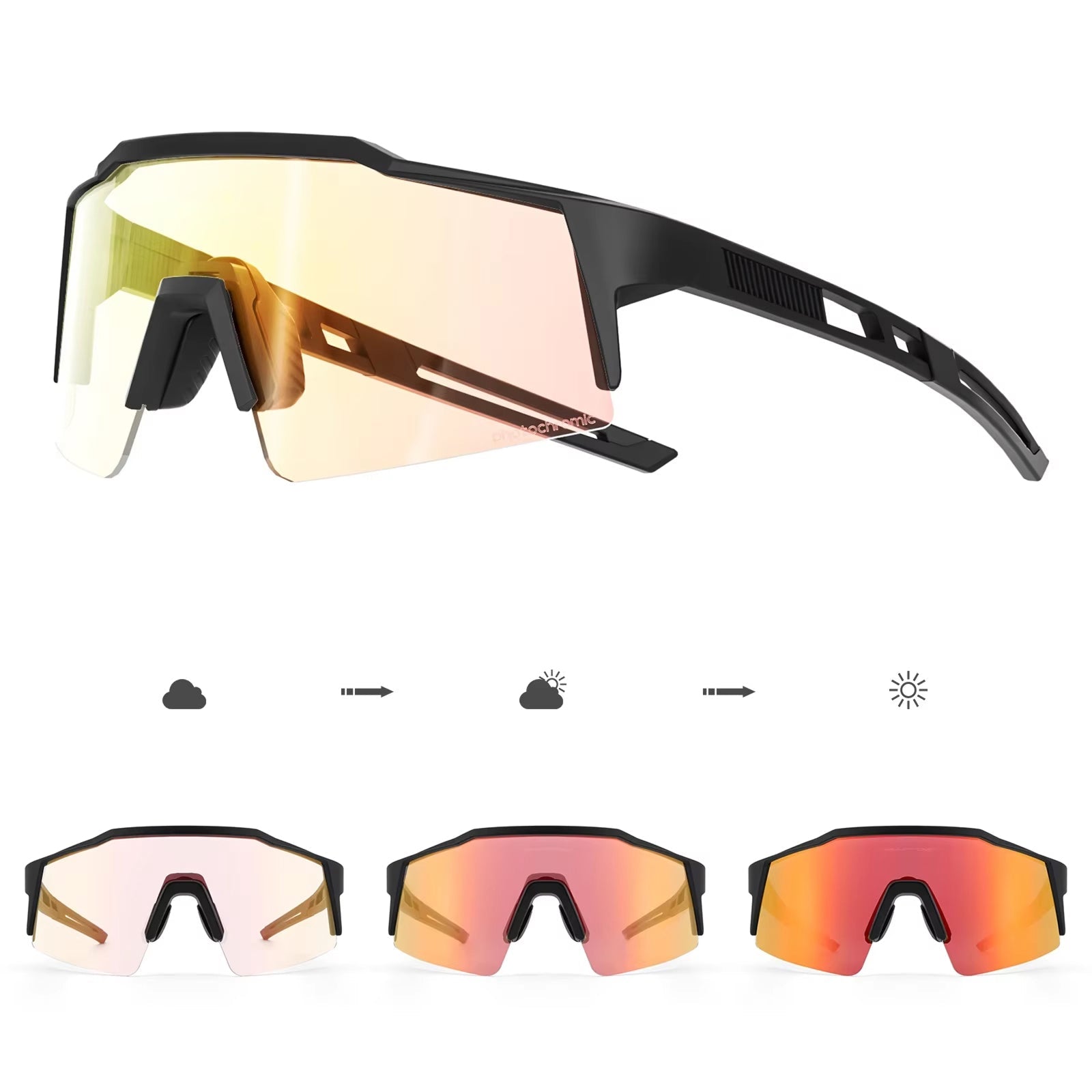 PidalSpex v2 Photochromic Cycling Sunglasses - Military Grade Optics