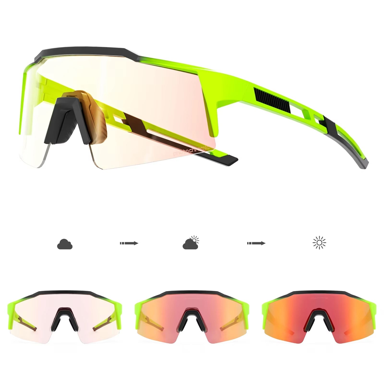 PidalSpex v2 Photochromic Cycling Sunglasses - Military Grade Optics