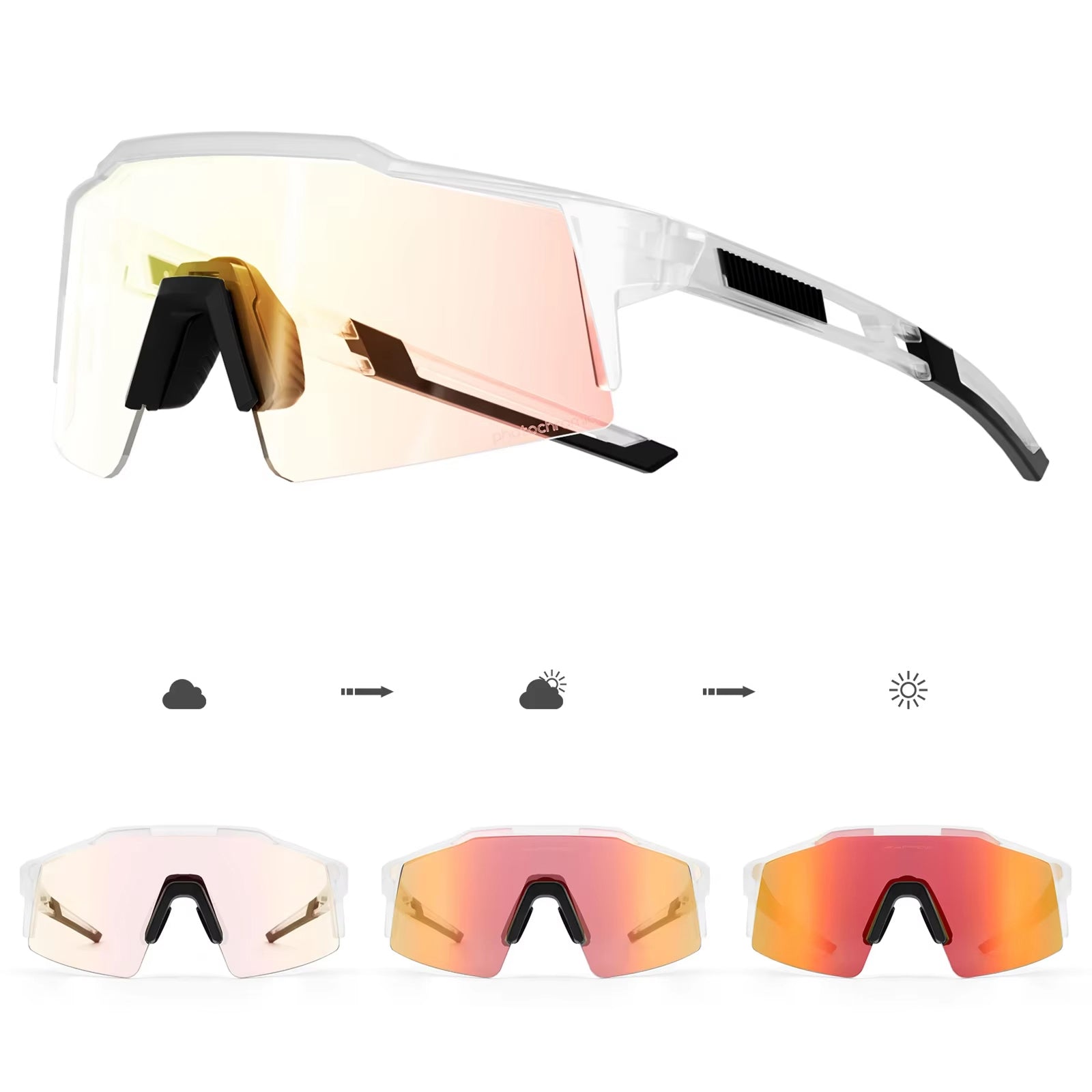 PidalSpex v2 Photochromic Cycling Sunglasses - Military Grade Optics