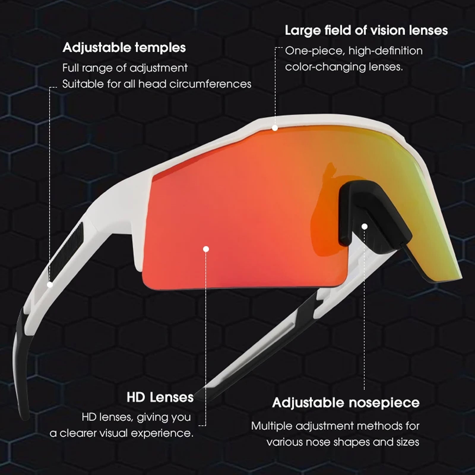 PidalSpex v2 Photochromic Cycling Sunglasses - Military Grade Optics