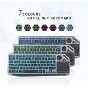 PixelKibo Wireless Multi-Device Keyboard with Precision Touchpad