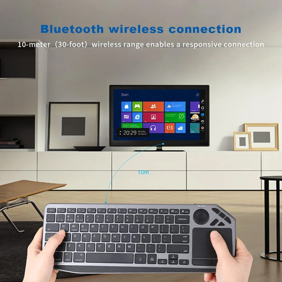 PixelKibo Wireless Multi-Device Keyboard with Precision Touchpad