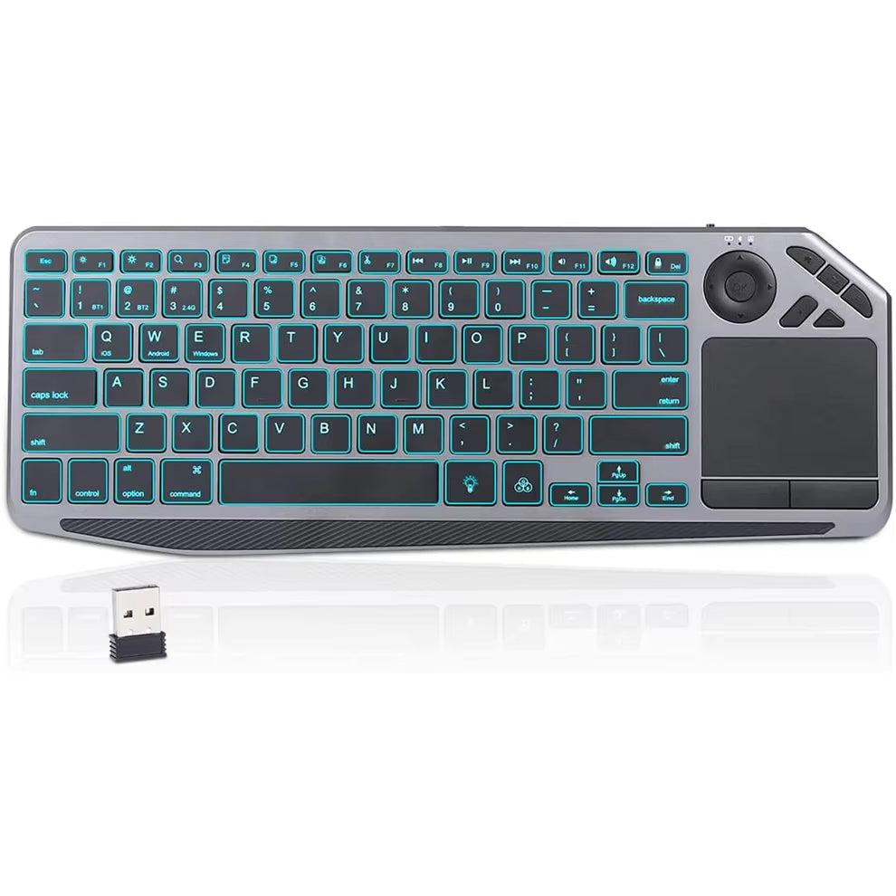 PixelKibo Wireless Multi-Device Keyboard with Precision Touchpad