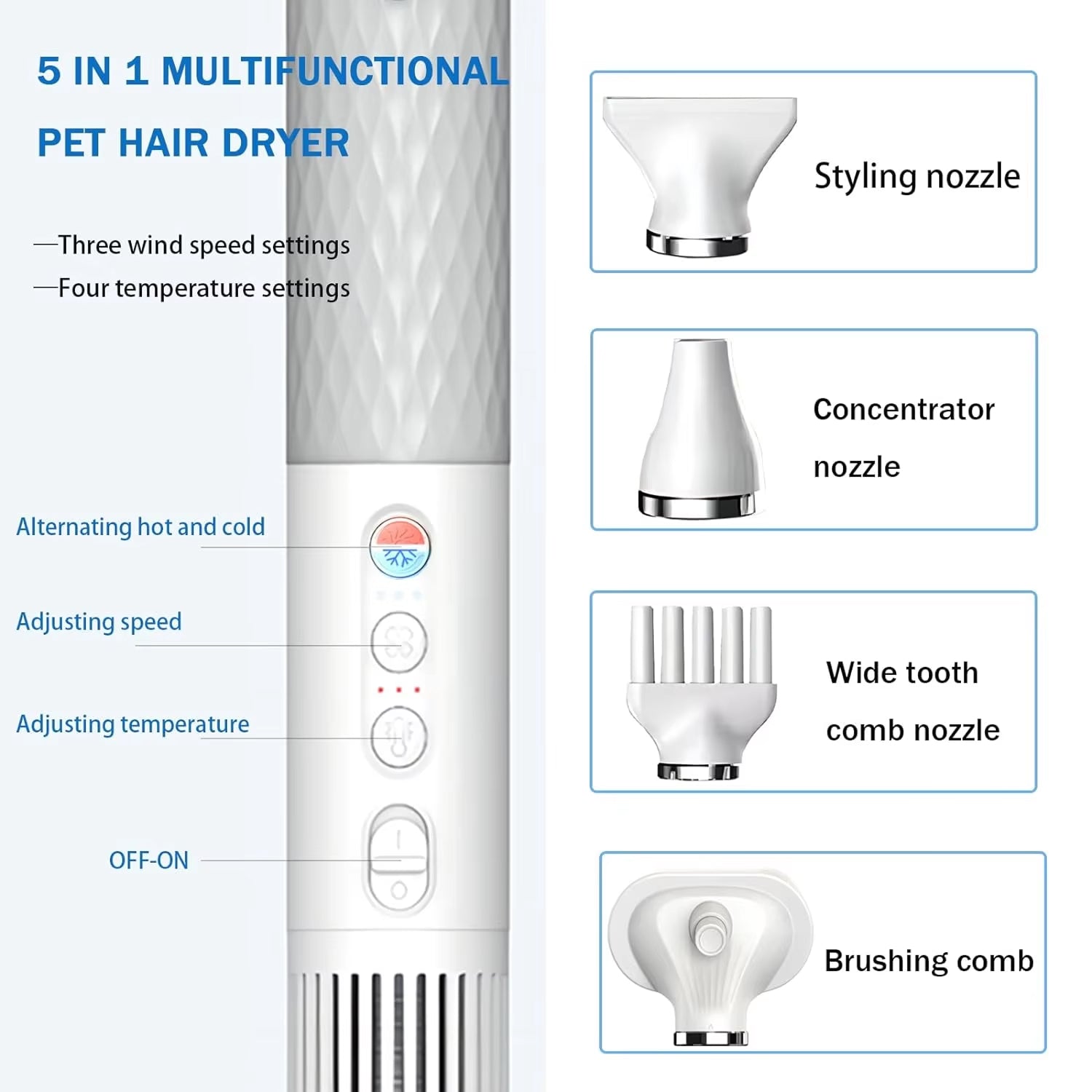 PoochFulf Professional Portable Pet Grooming Dryer
