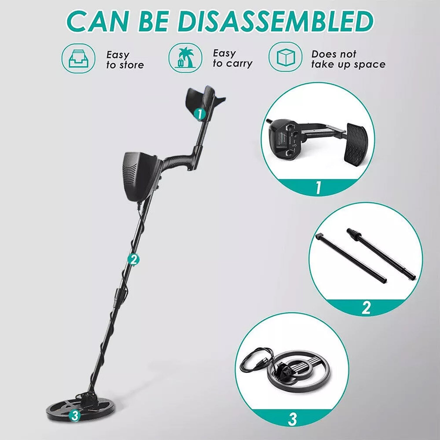 Prokiva Waterproof Metal Detector with LCD Display