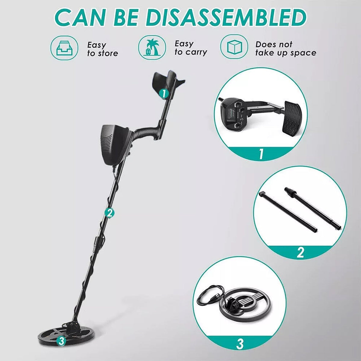 Prokiva Waterproof Metal Detector with LCD Display