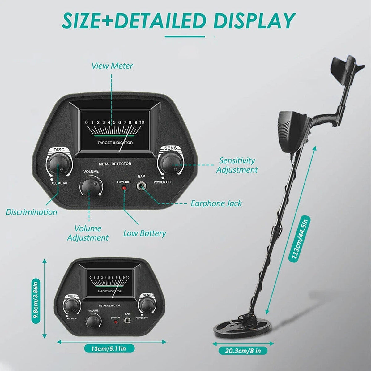 Prokiva Waterproof Metal Detector with LCD Display