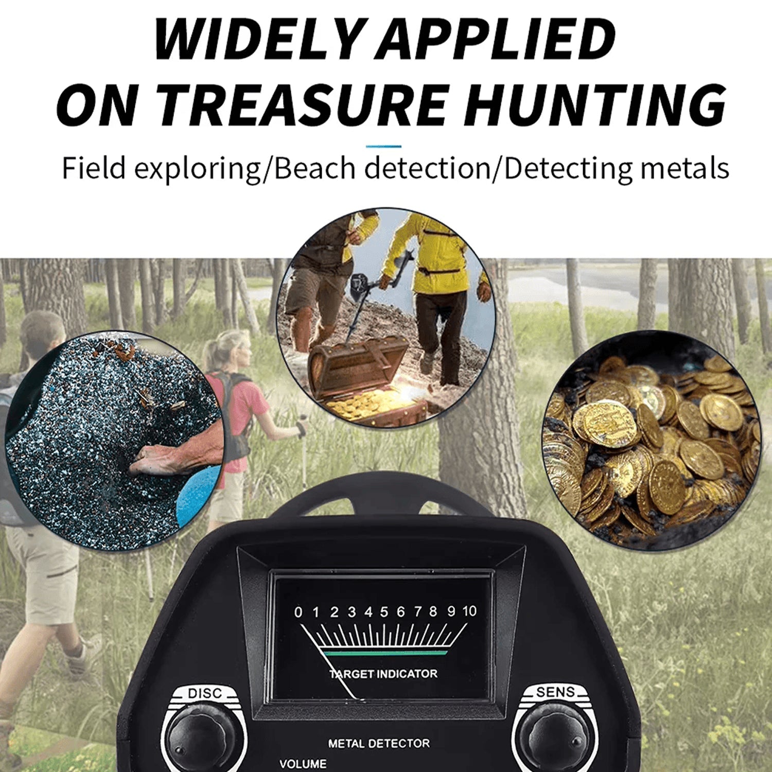 Prokiva Waterproof Metal Detector with LCD Display