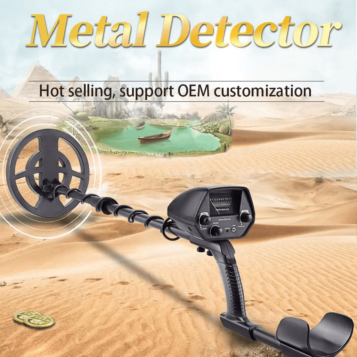 Prokiva Waterproof Metal Detector with LCD Display
