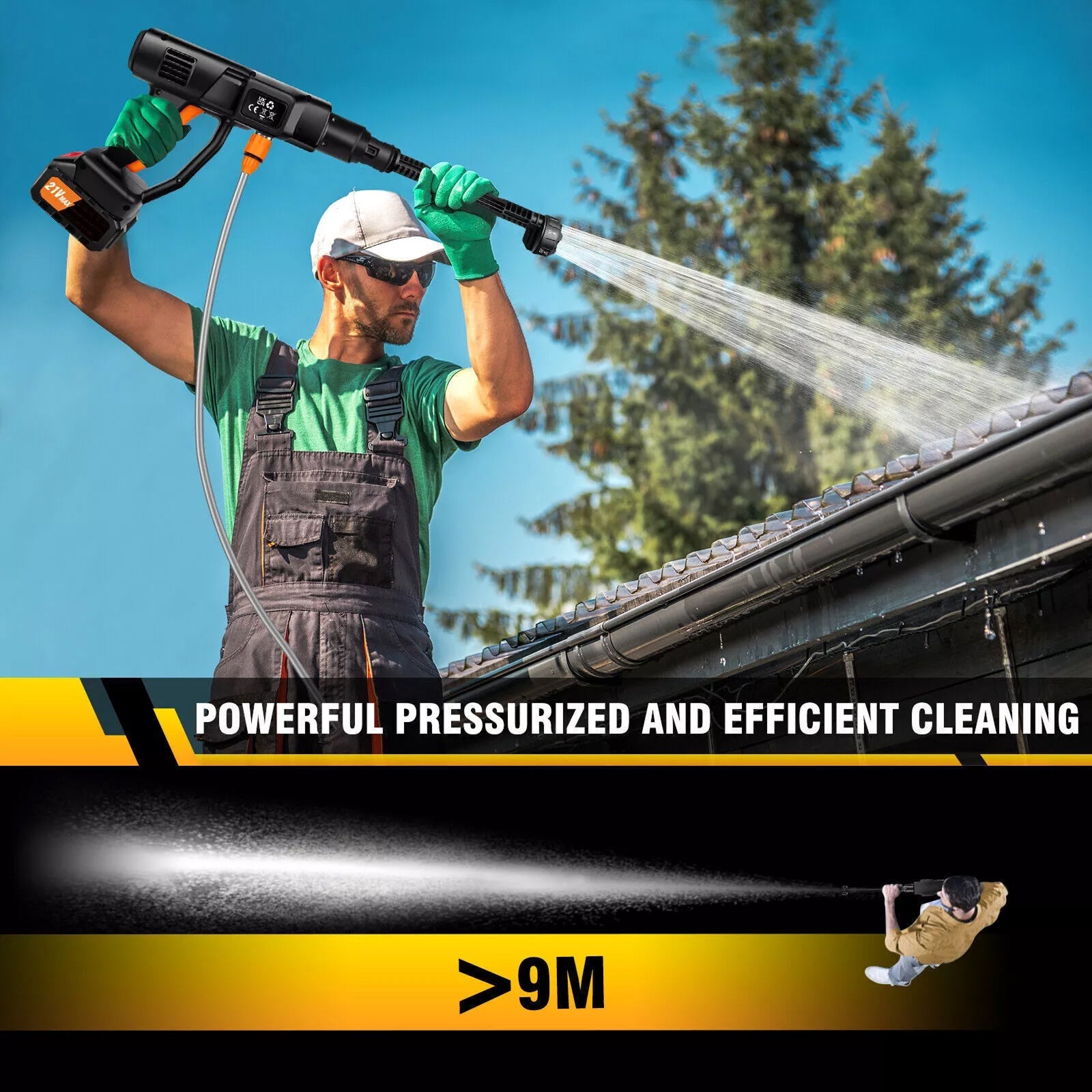 PulsWast Cordless Portable Pressure Washer 783 PSI