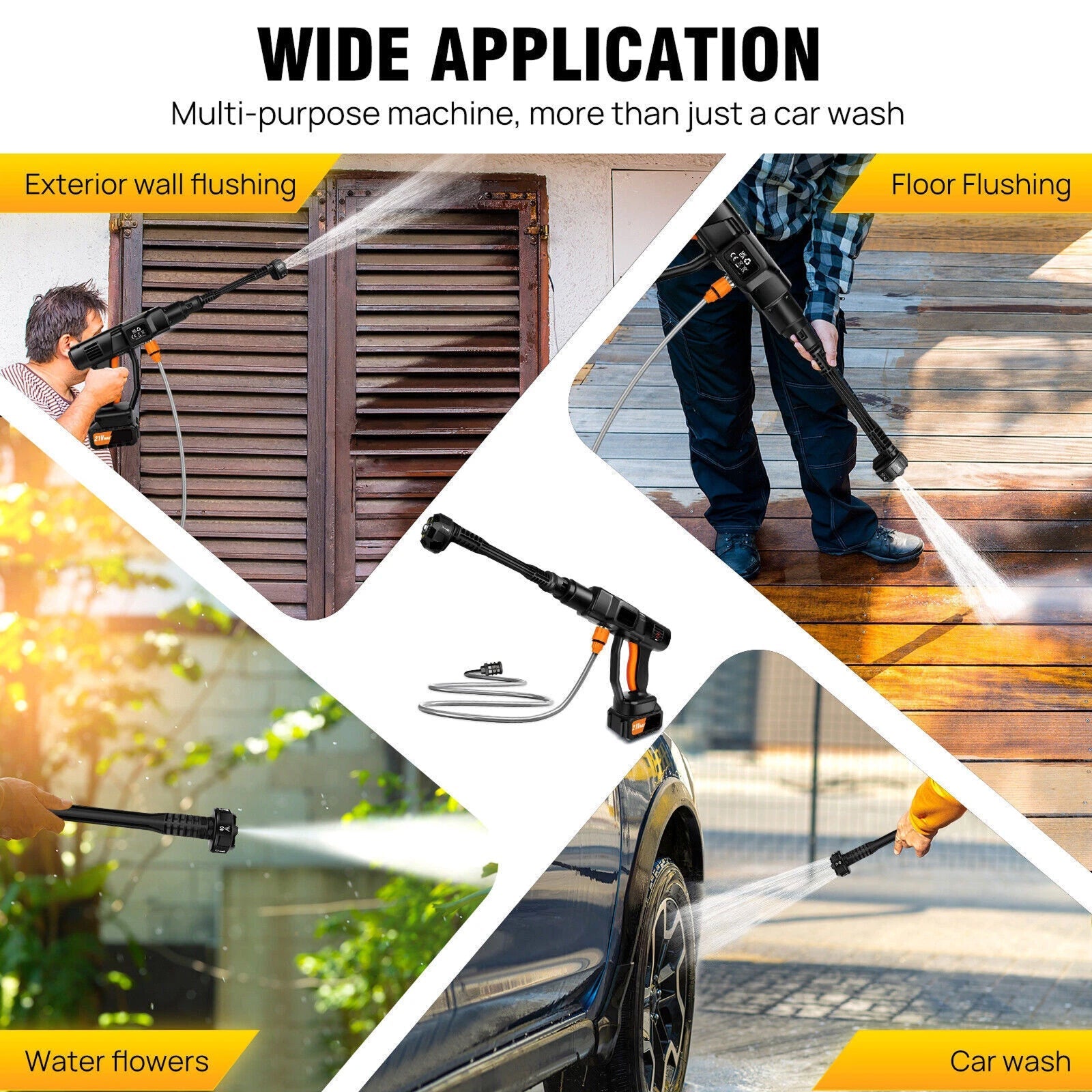 PulsWast Cordless Portable Pressure Washer 783 PSI
