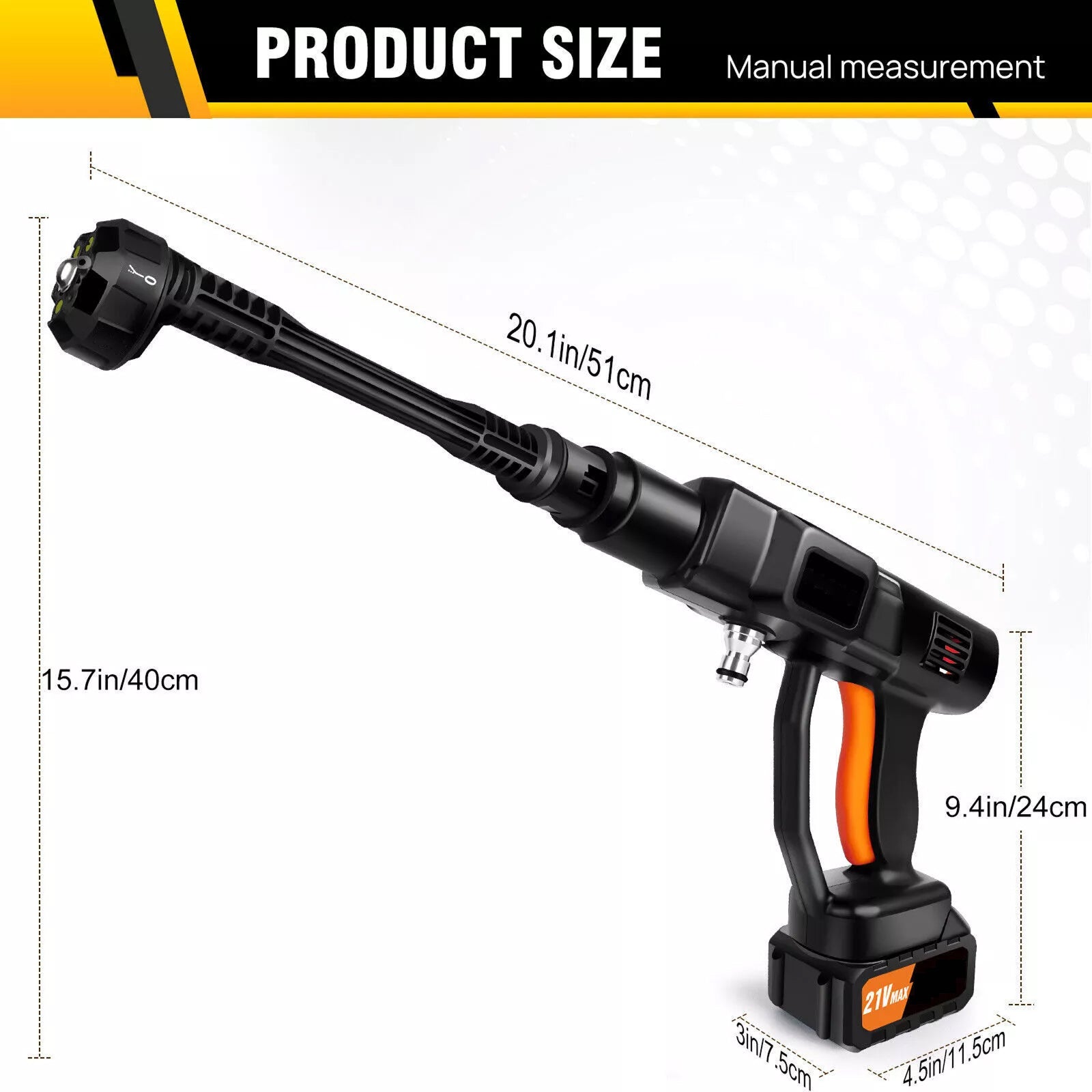 PulsWast Cordless Portable Pressure Washer 783 PSI
