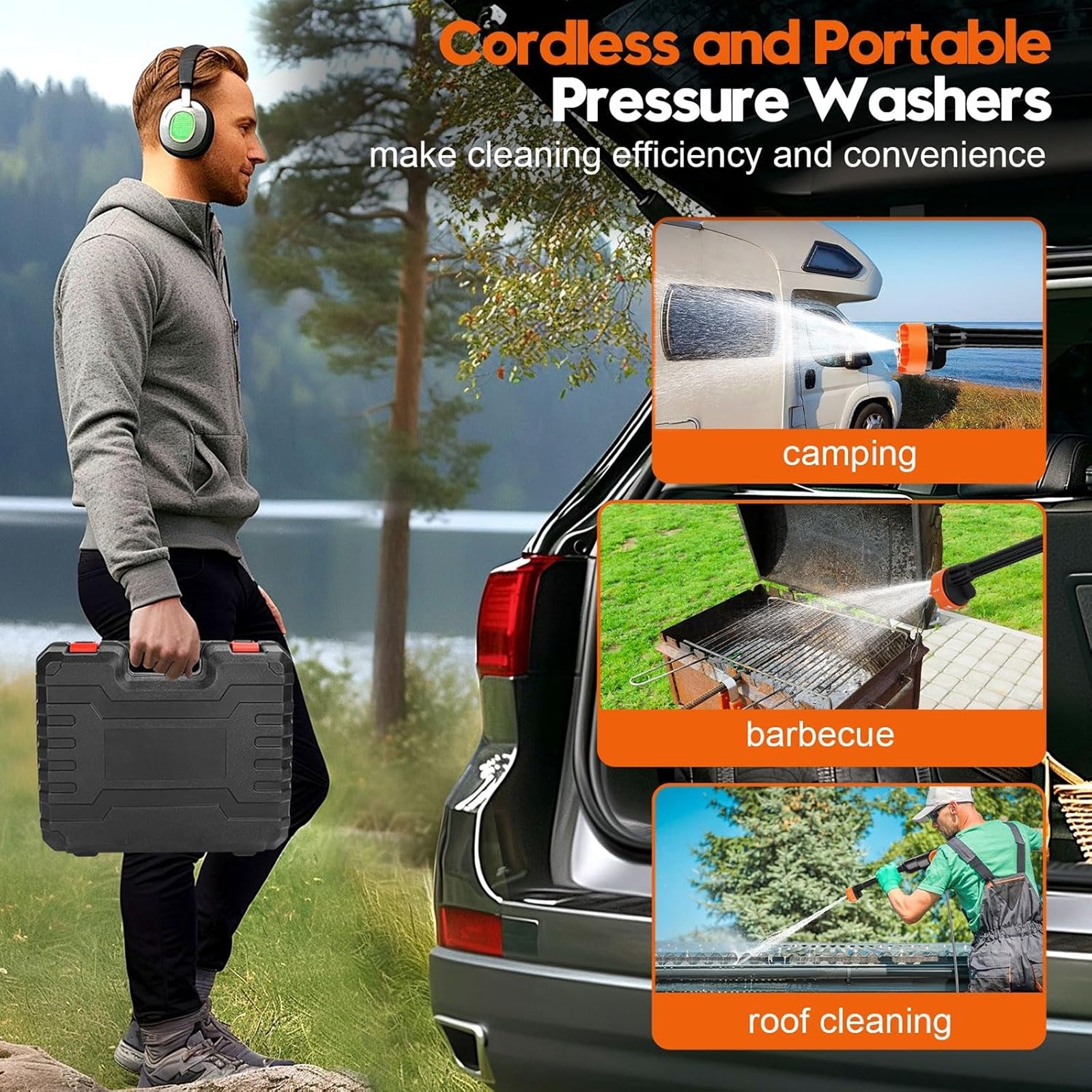 PulsWast Cordless Portable Pressure Washer 783 PSI