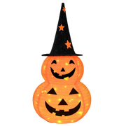 Pumporain 3FT Collapsible Lighted Pumpkin Stack with 8 Modes