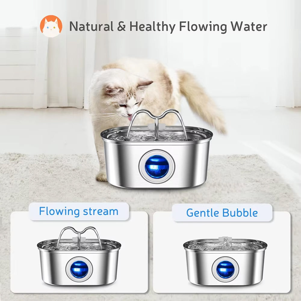 PupiHydra 3.2L Stainless Steel Dog Water Fountain