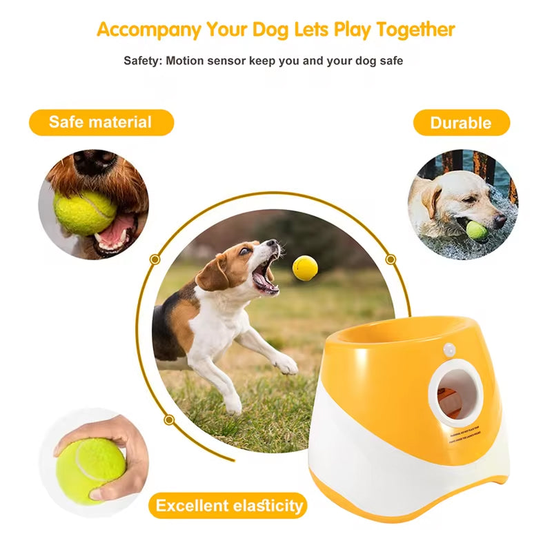 PuppiLob Automatic Dog Ball Launcher for Hands-Free Play