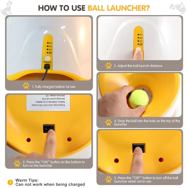 PuppiLob Automatic Dog Ball Launcher for Hands-Free Play
