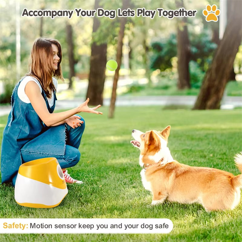 PuppiLob Automatic Dog Ball Launcher for Hands-Free Play