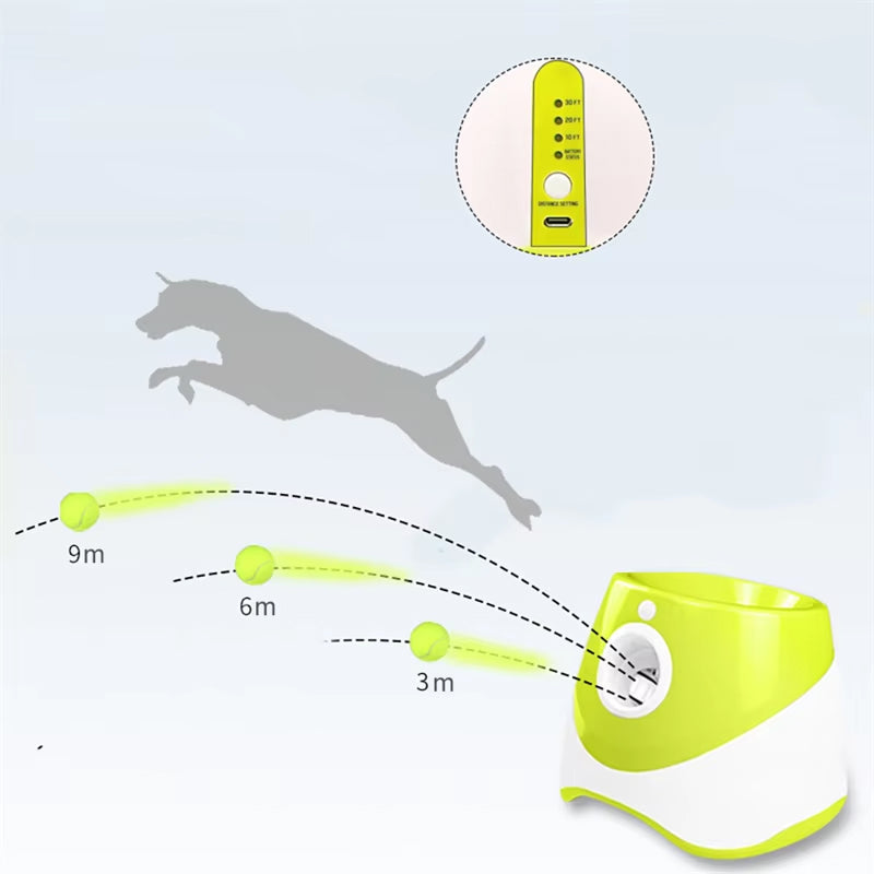 PuppiLob Automatic Dog Ball Launcher for Hands-Free Play