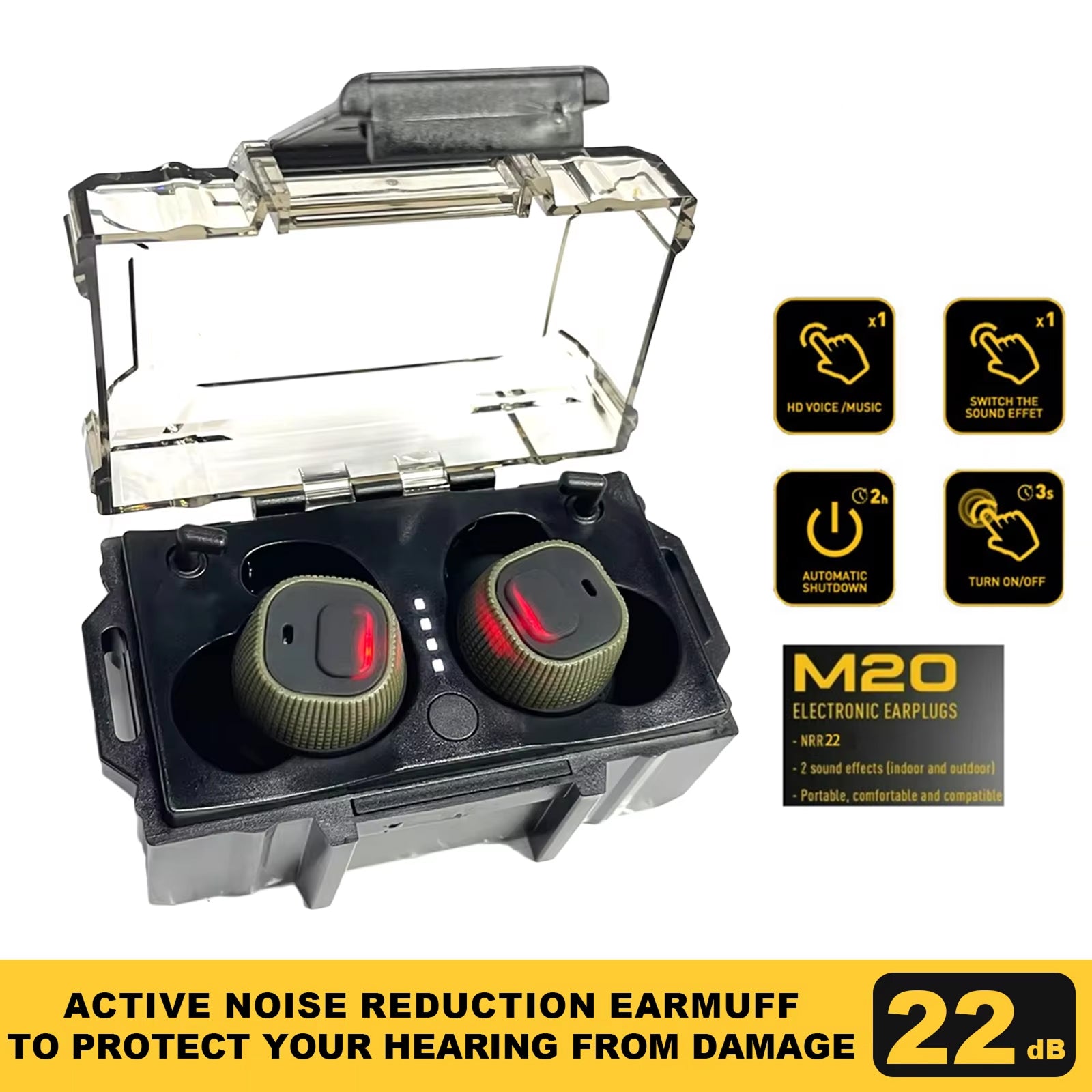QuietixPro Electronic Shooting Earbuds