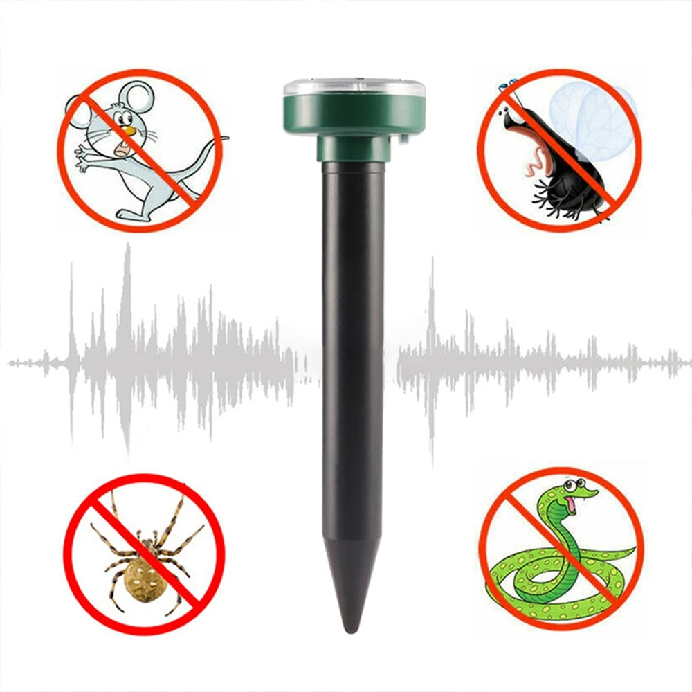 RatlyAway Solar Ultrasonic Mole Repeller for Lawns & Gardens