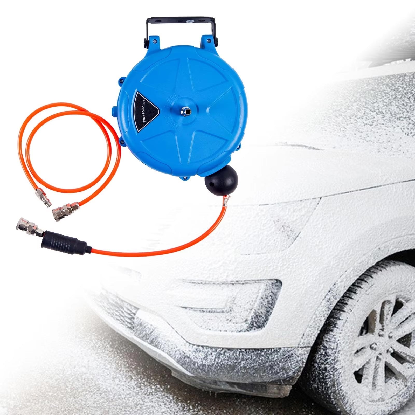 ReelCoil Retractable Air Hose Reel with Patented Slow Rewind