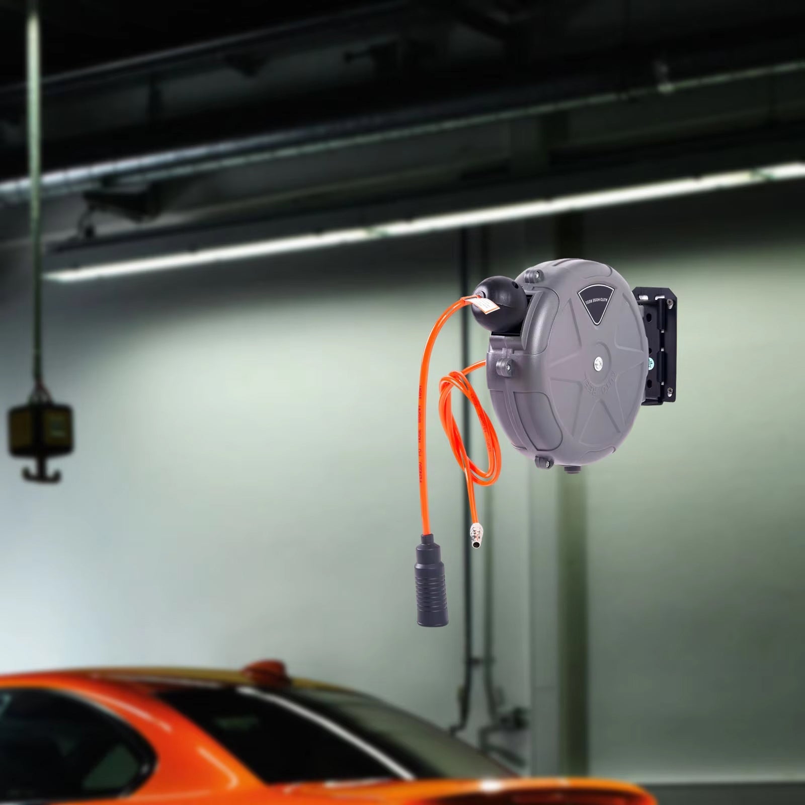 ReelCoil Retractable Air Hose Reel with Patented Slow Rewind