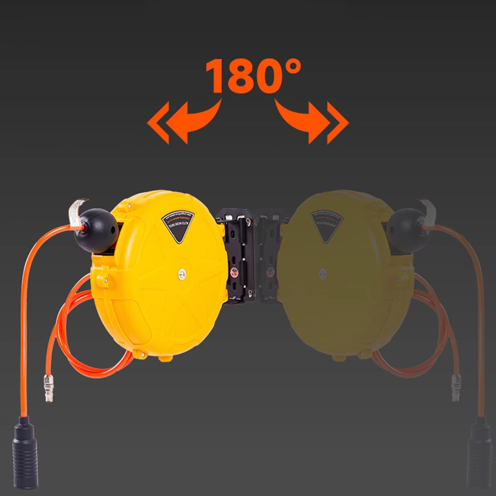 ReelCoil Retractable Air Hose Reel with Patented Slow Rewind