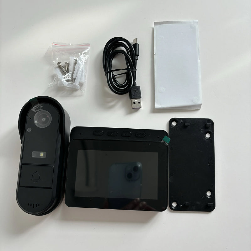 Ringiview Wireless Doorbell Camera with 4.3 Inch IPS Display