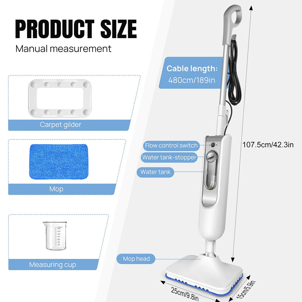 SanieVex Professional 110°C Steam Mop for Chemical-Free Floor Sanitisation