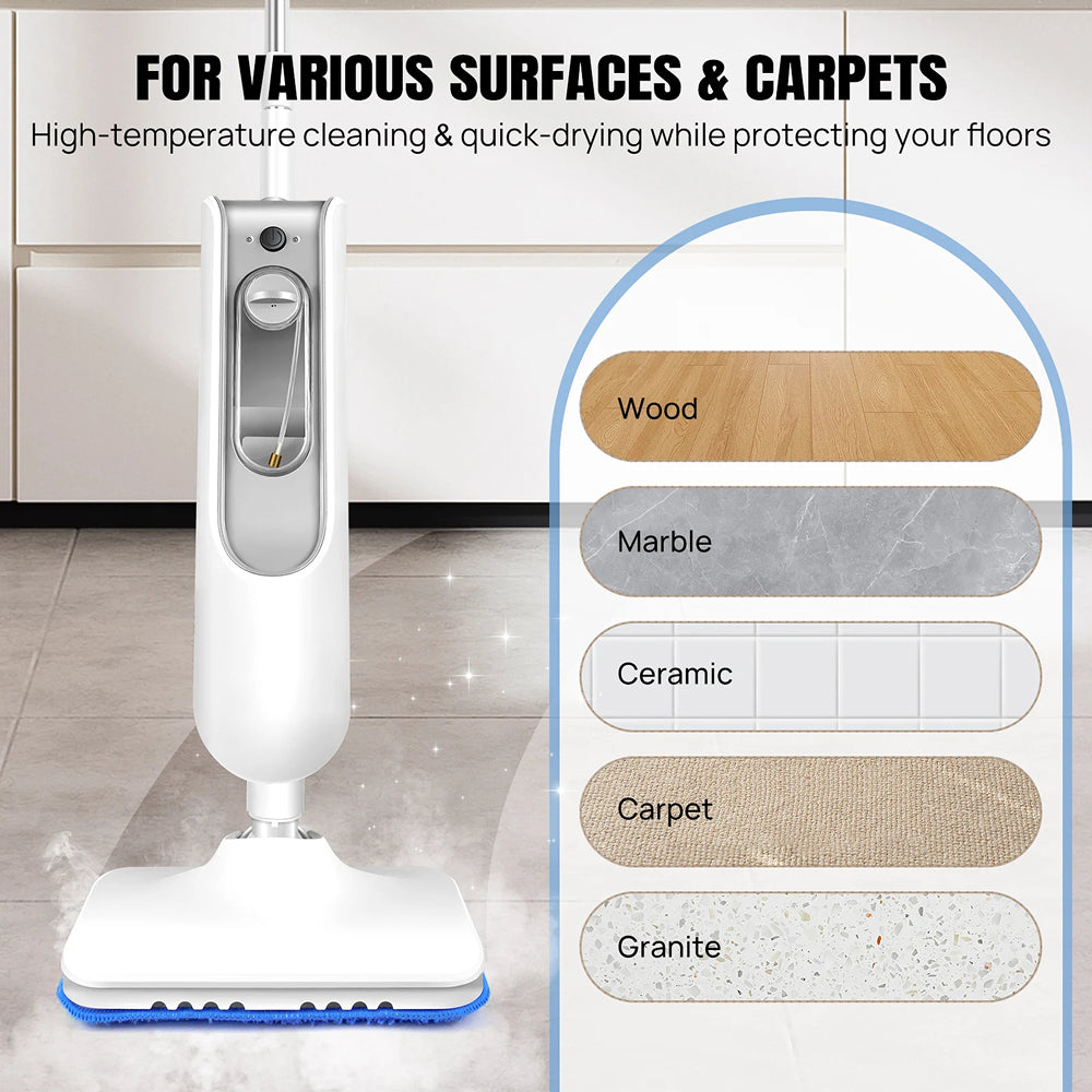 SanieVex Professional 110°C Steam Mop for Chemical-Free Floor Sanitisation
