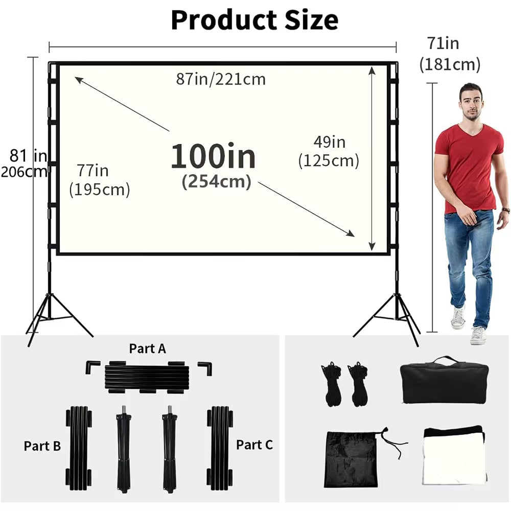ScrinView Outdoor Projector Screen for Sports