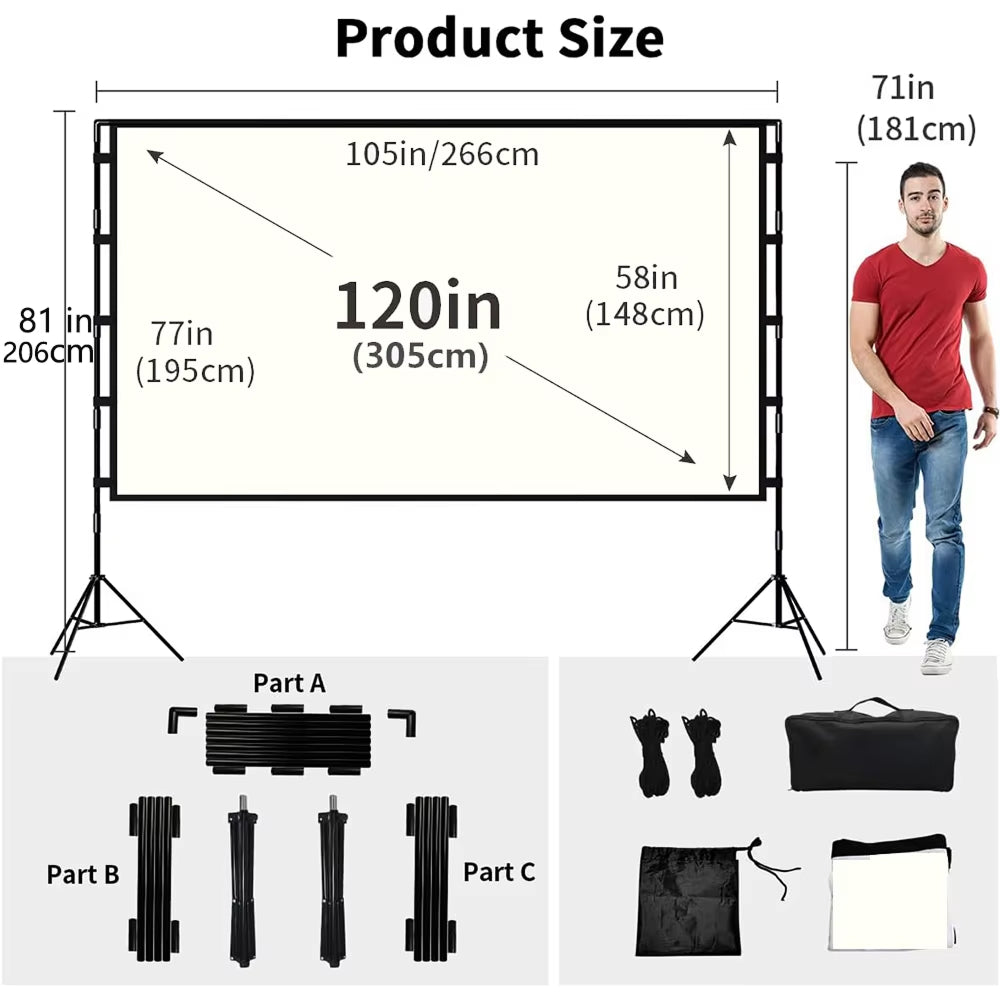 ScrinView Outdoor Projector Screen for Sports