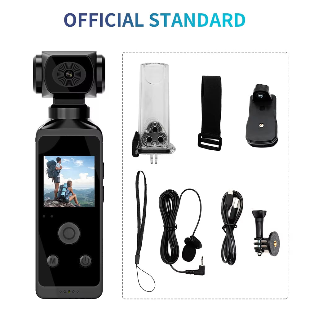 SeelogTix 4K Action Camera with 270° Rotating Lens