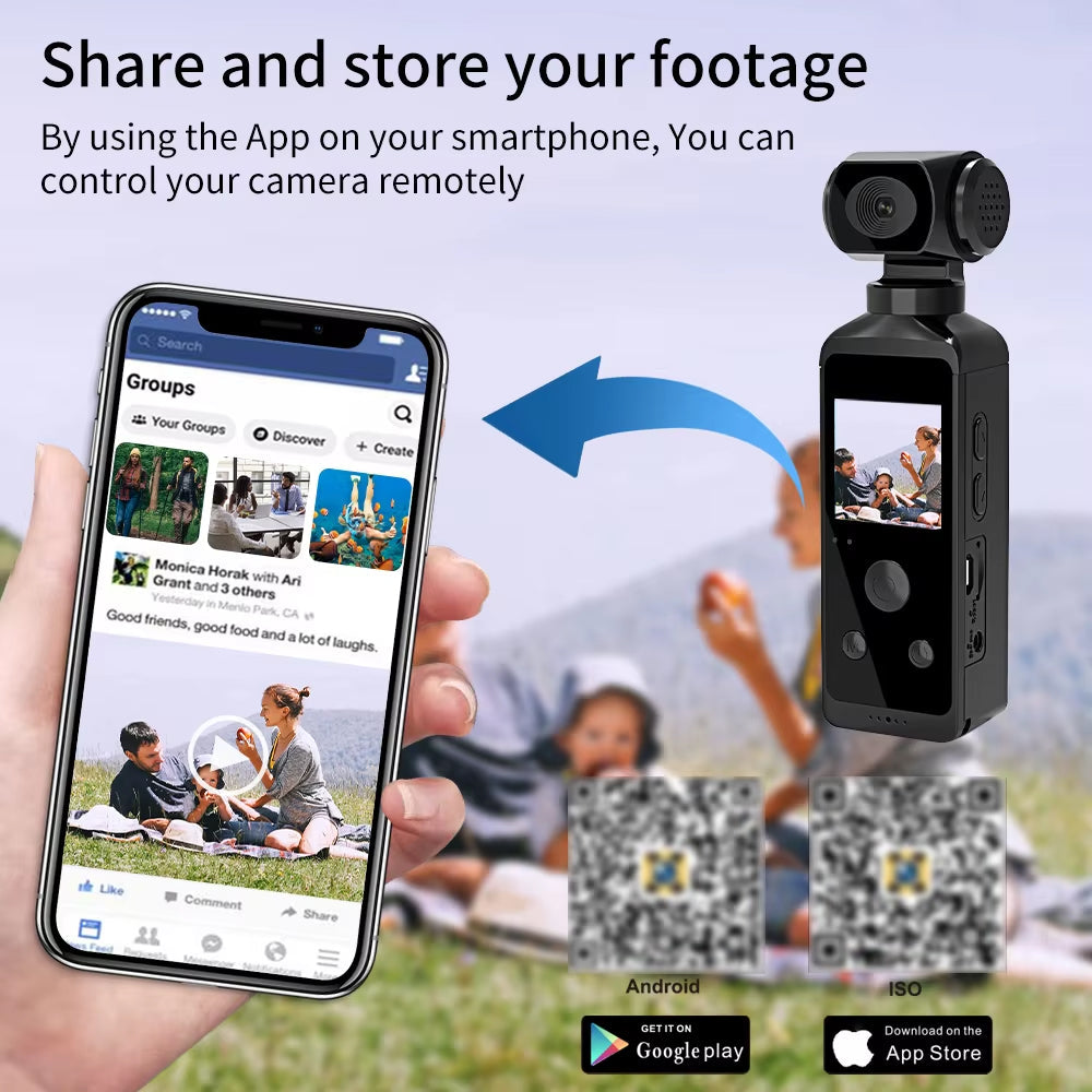SeelogTix 4K Action Camera with 270° Rotating Lens