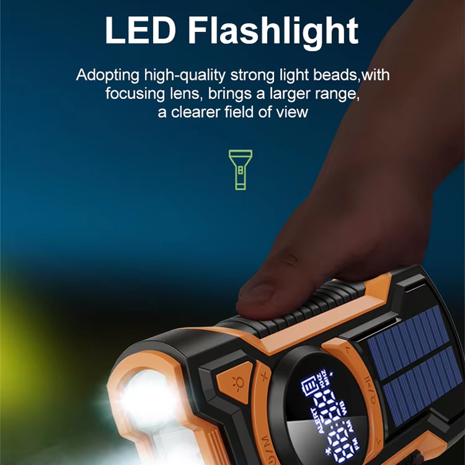 SigRadvex Solar & Hand Crank NOAA Emergency Radio